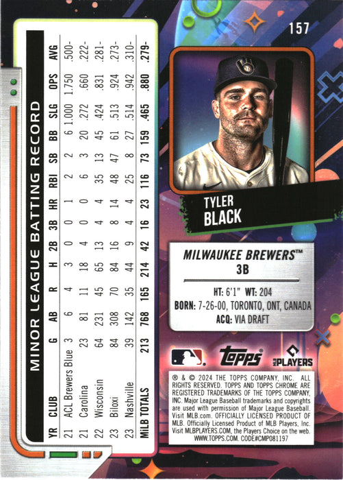2024 Topps Chrome Cosmic #157 Tyler Black
