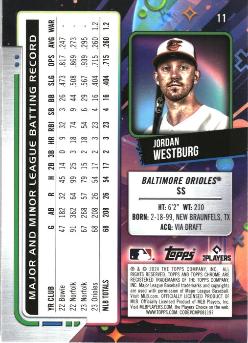 2024 Topps Chrome Cosmic #11 Jordan Westburg