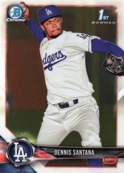 2018 Bowman #BCP36 Dennis Santana Chrome Prospects