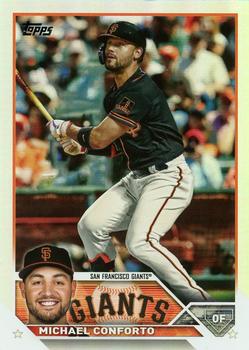 2023 Topps #419 Michael Conforto Rainbow Foil
