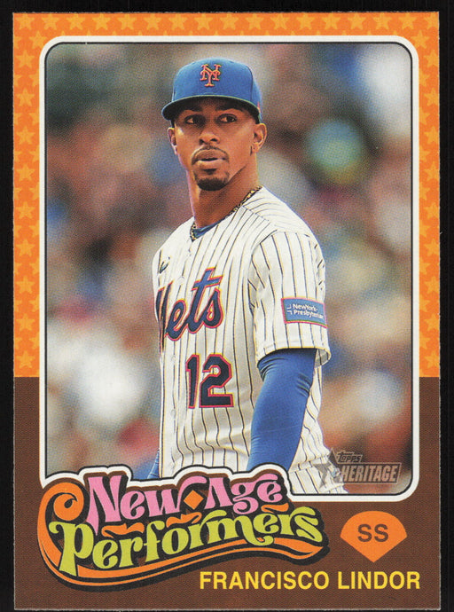 2024 Topps Heritage #NAP-11 Francisco Lindor New Age Performers