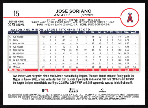 2024 Topps #15 José Soriano