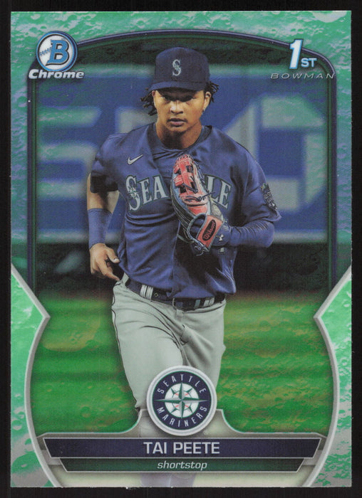2023 Bowman Draft #BDC-28 Tai Peete Chrome Lunar Glow Refractor