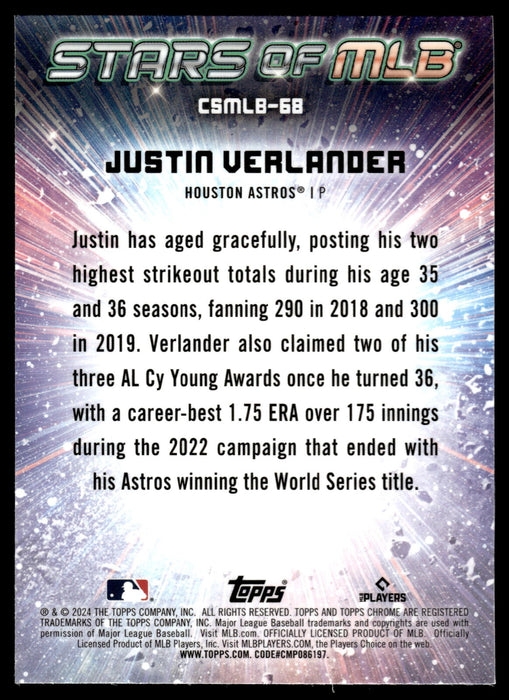 2024 Topps Update #CSMLB-68 Justin Verlander Stars of MLB Chrome