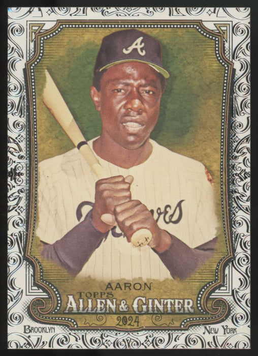 2024 Topps Allen & Ginter #140 Hank Aaron Foil Filagree