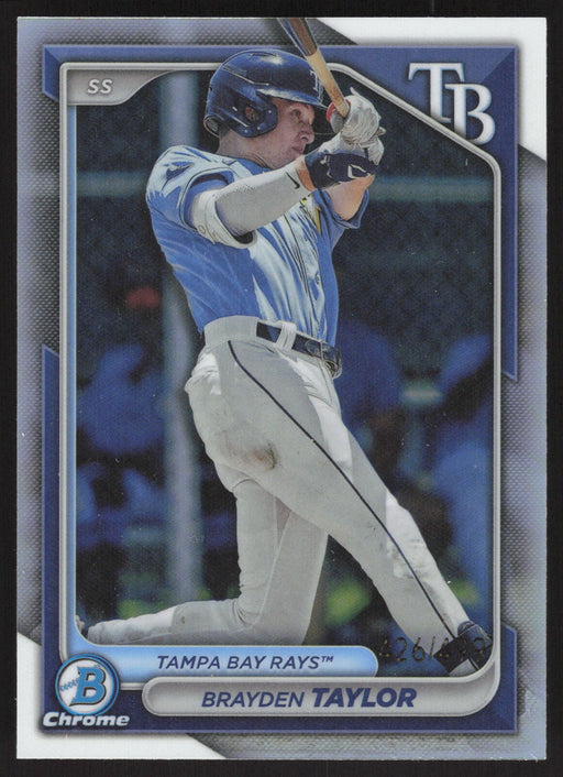 2024 Bowman #BCP-99 Brayden Taylor Chrome Prospects Refractors #/499