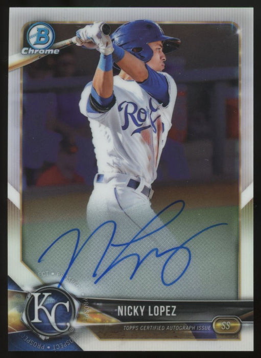 2018 Bowman Chrome #BCPA-NL Nicky Lopez Prospects Autographs