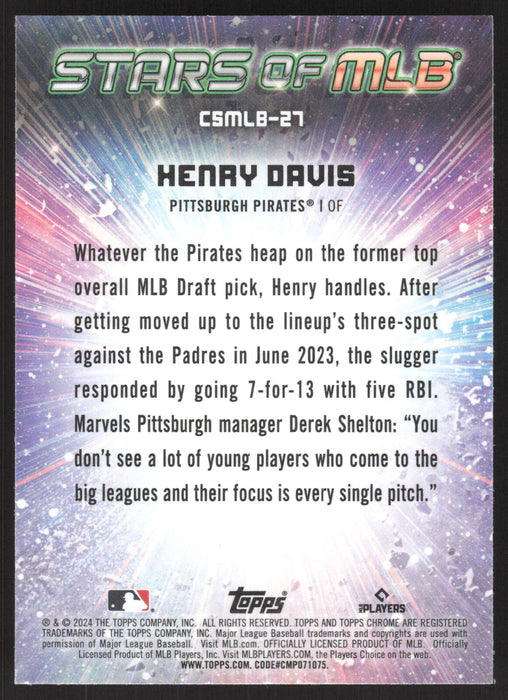 2024 Topps #CSMLB-27 Henry Davis Stars of MLB Chrome