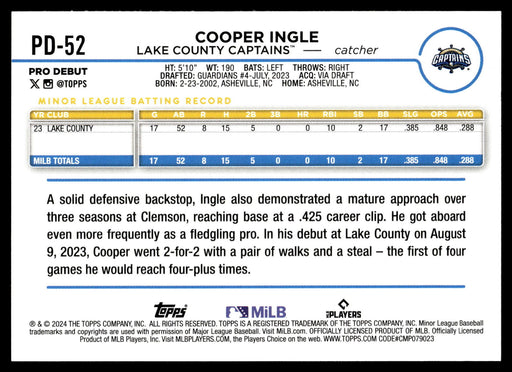2024 Topps Pro Debut #PD-52 Cooper Ingle
