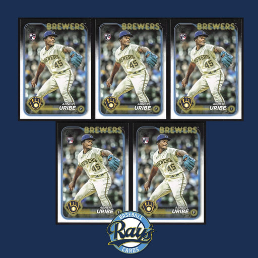 2024 Topps #310 Abner Uribe - 5 Card Player Lot - Rookie Card
