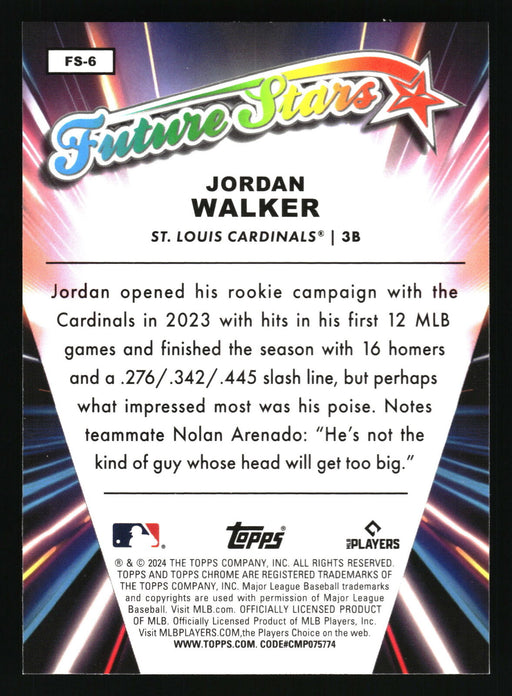 2024 Topps Chrome #FS-6 Jordan Walker Future Stars