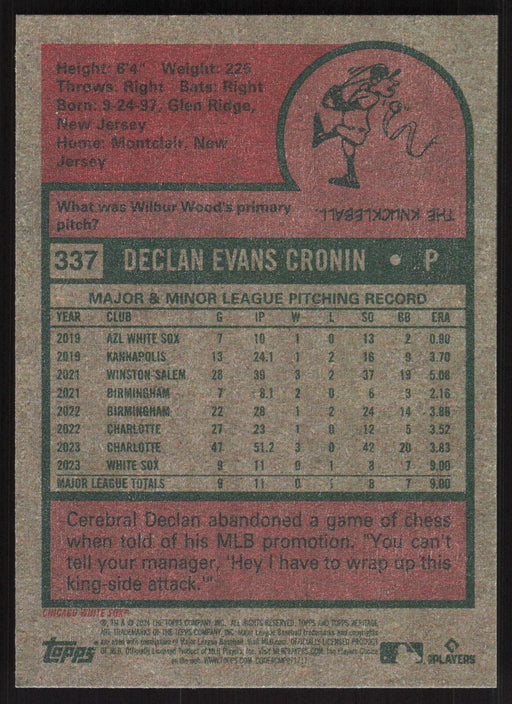 2024 Topps Heritage #337 Declan Cronin Base
