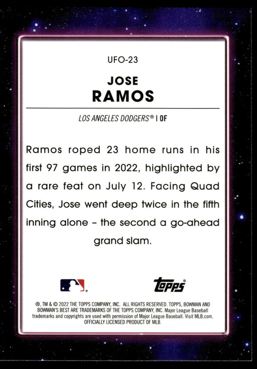 2022 Bowman's Best #UFO-23 Jose Ramos UFO