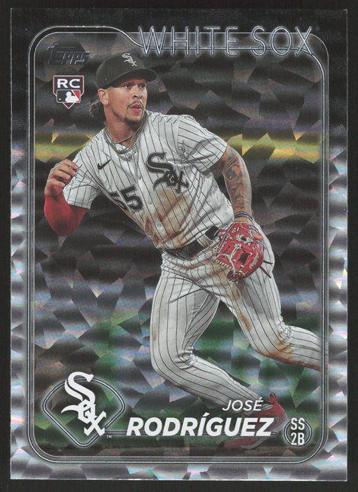 2024 Topps #86 José Rodríguez Silver Crackle Foil