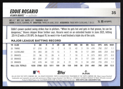 2024 Topps Big League #35 Eddie Rosario