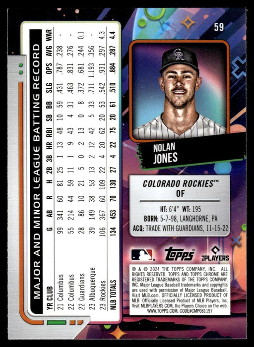 2024 Topps Chrome Cosmic #59 Nolan Jones