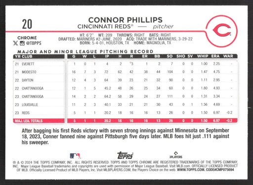 2024 Topps Chrome #20 Connor Phillips