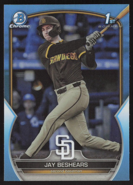 2023 Bowman Draft #BDC-166 Jay Beshears Chrome Sky Blue Refractor