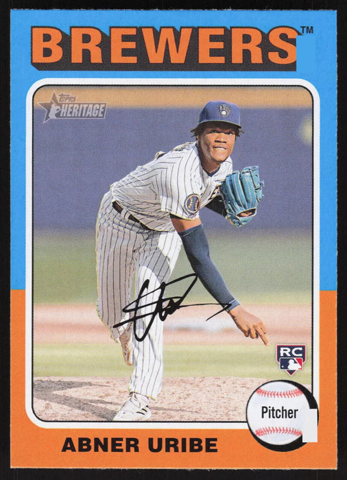 2024 Topps Abner Uribe Milwaukee Brewers Rookie Lot Chrome / Heritage / Series 1