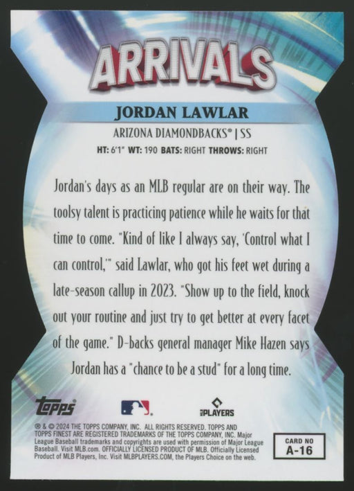 2024 Topps Finest #A-16 Jordan Lawlar Arrivals
