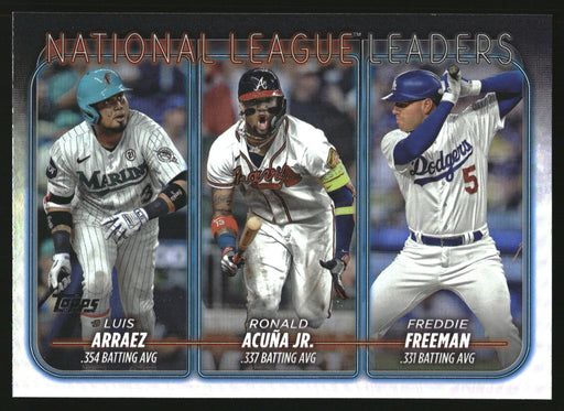 2024 Topps #206 National League Leaders Batting Average Rainbow Foil