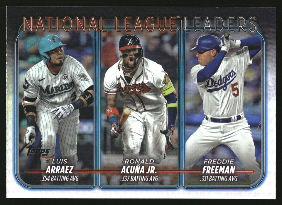 2024 Topps #206 National League Leaders Batting Average Rainbow Foil