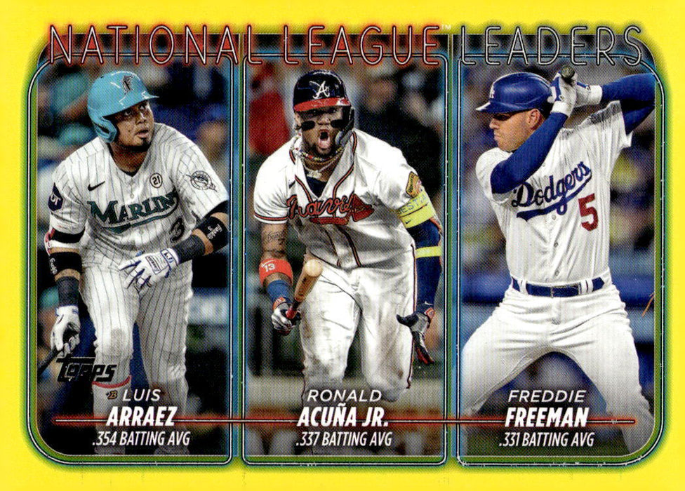 2024 Topps #206 National League Leaders Batting Average Yellow