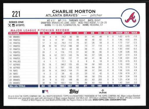 2024 Topps #221 Charlie Morton