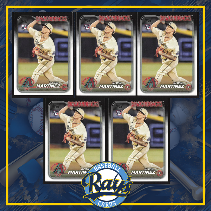 2024 Topps #325 Justin Martinez - 5 Card Player Lot - Rookie Card