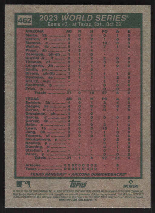 2024 Topps Heritage #462 World Series 2023: Game 2