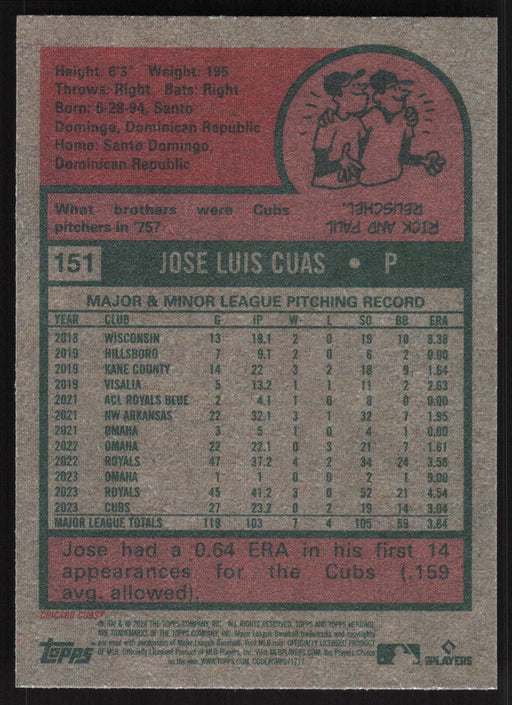 2024 Topps Heritage #151 Jose Cuas Base