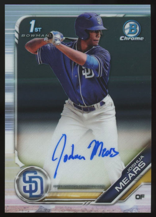 2019 Bowman Draft #CDA-JM Joshua Mears Chrome Draft Pick Autographs