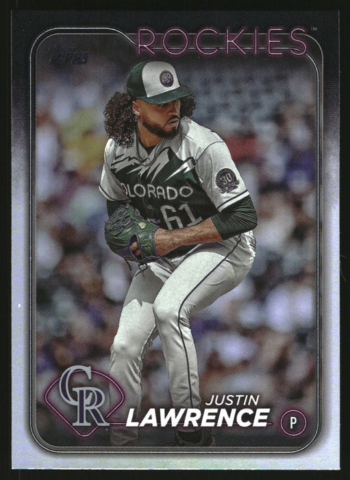 2024 Topps #259 Justin Lawrence Rainbow Foil