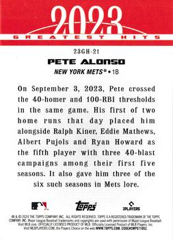 2024 Topps #23GH-21 Pete Alonso 2023 Greatest Hits
