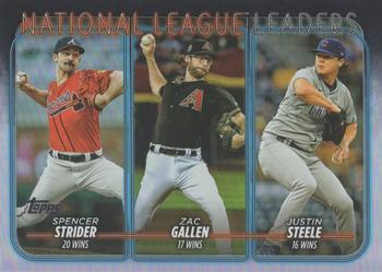 2024 Topps #309 National League Leaders Wins Rainbow Foil