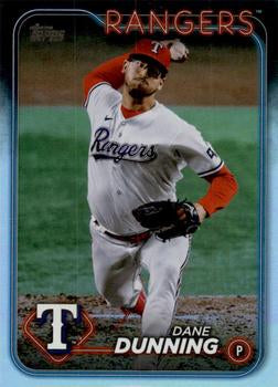 2024 Topps #348 Dane Dunning Rainbow Foil