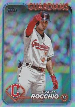 2024 Topps #473 Brayan Rocchio Rainbow Foil