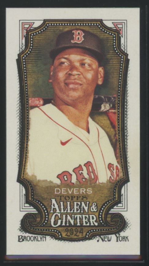 2024 Topps Allen & Ginter #54 Rafael Devers Mini A&G Back