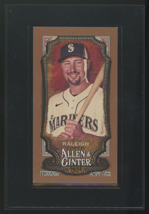 2024 Topps Allen & Ginter #107 Cal Raleigh Mini Gold Border