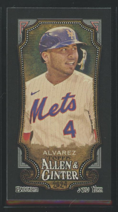 2024 Topps Allen & Ginter #16 Francisco Alvarez Mini Black Border