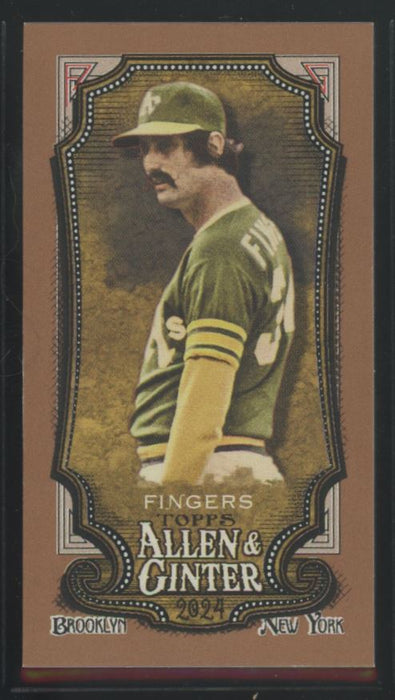 2024 Topps Allen & Ginter #327 Rollie Fingers Mini Gold Border