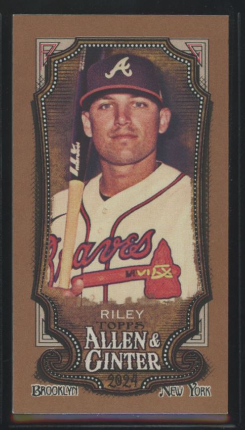 2024 Topps Allen & Ginter #68 Austin Riley Mini Gold Border