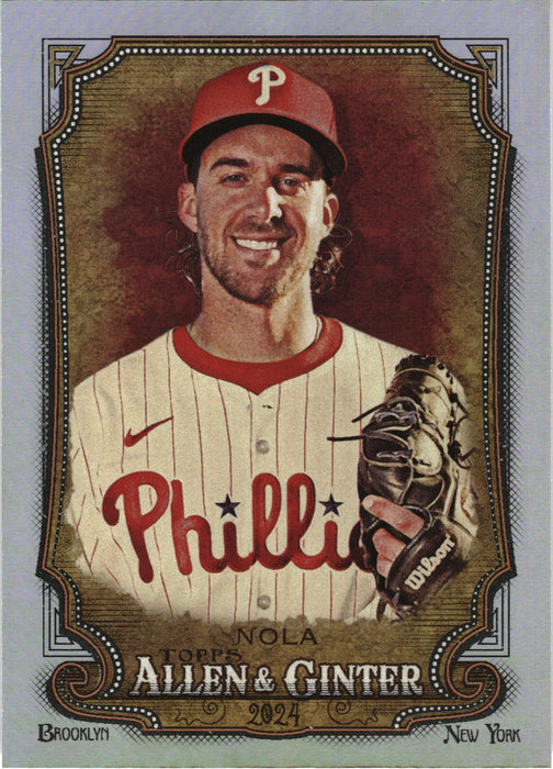 2024 Topps Allen & Ginter #334 Aaron Nola Silver Portrait