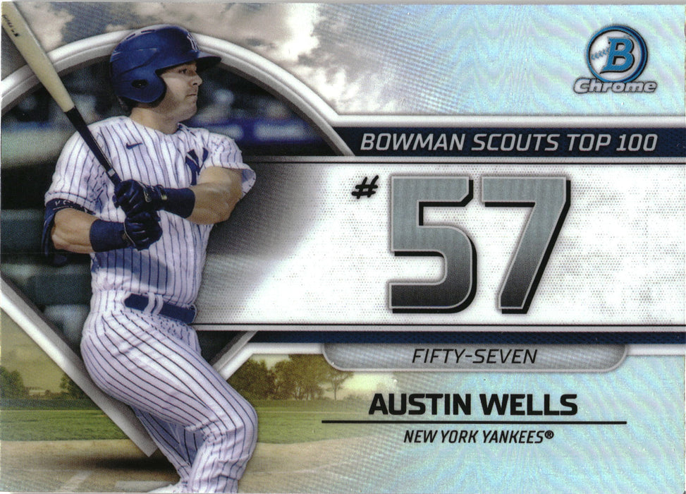 2023 Bowman #BTP-57 Austin Wells Bowman Scouts Top 100