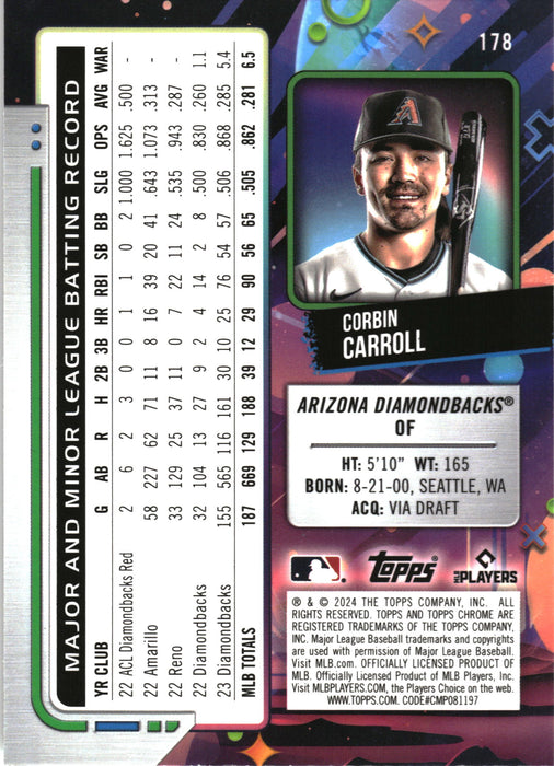 2024 Topps Chrome Cosmic #178 Corbin Carroll