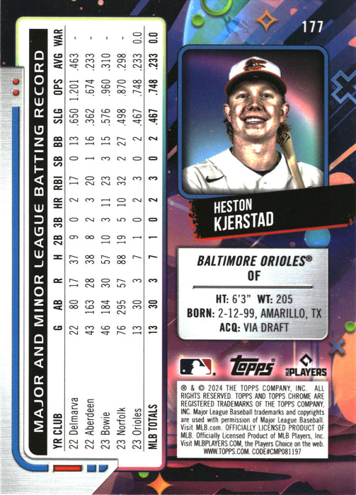 2024 Topps Chrome Cosmic #177 Heston Kjerstad