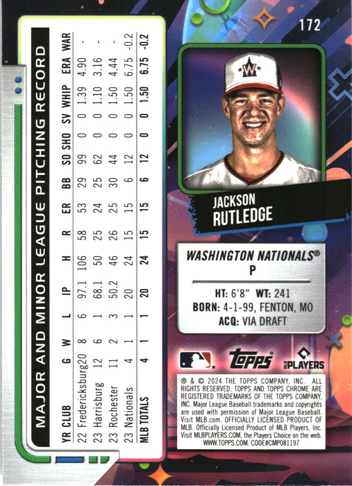 2024 Topps Chrome Cosmic #172 Jackson Rutledge