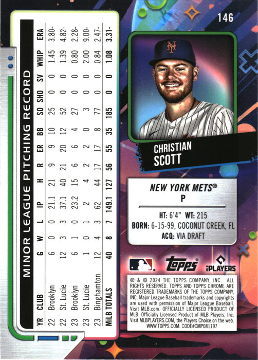 2024 Topps Chrome Cosmic #146 Christian Scott