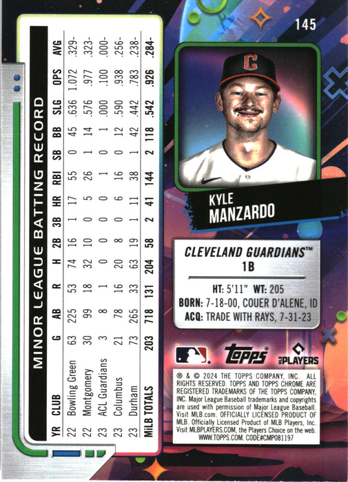 2024 Topps Chrome Cosmic #145 Kyle Manzardo