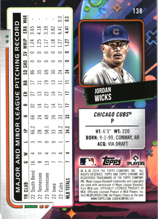 2024 Topps Chrome Cosmic #138 Jordan Wicks